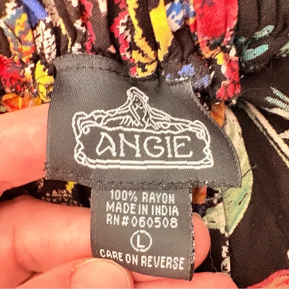 Angie Black Maxi Dress with Red & Green Floral Print - Picture 8 of 8